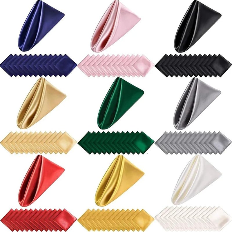 Black Washable Soft Square Dinner Napkins 30pcs 30x30cm for Wedding Birthday Party Table Decoration - Image 2